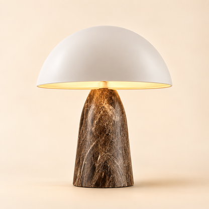 Lampe de chevet champignon — métal, 2 × E14