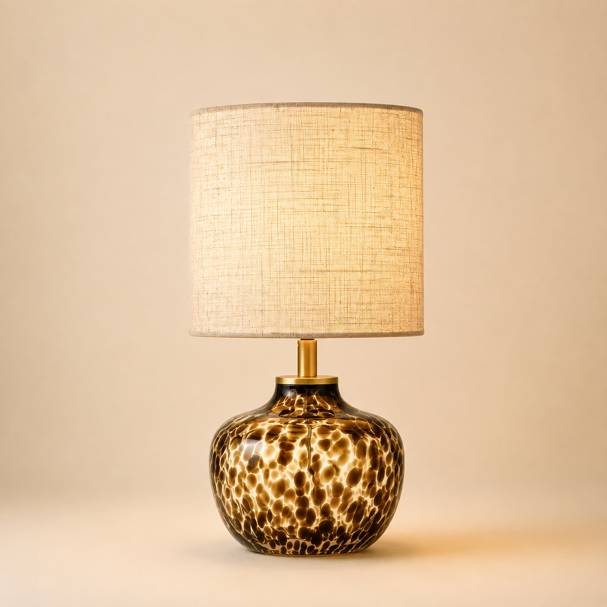 Lampe de chevet Cylindre — Bois et tissu