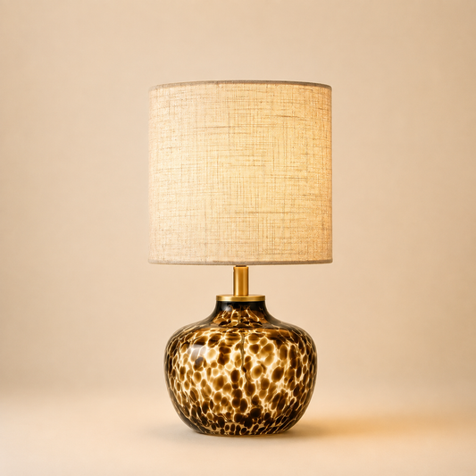Lampe de chevet Cylindre — Bois et tissu