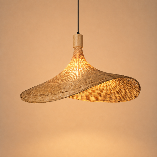 Suspension chapeau en bambou tressé — 30 ou 50 cm