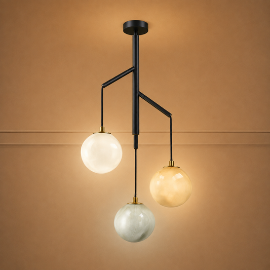 Suspension 3 globes en verre — Ø 40 cm