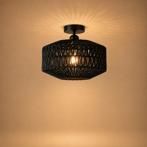 Plafonnier Corde — Tressage naturel