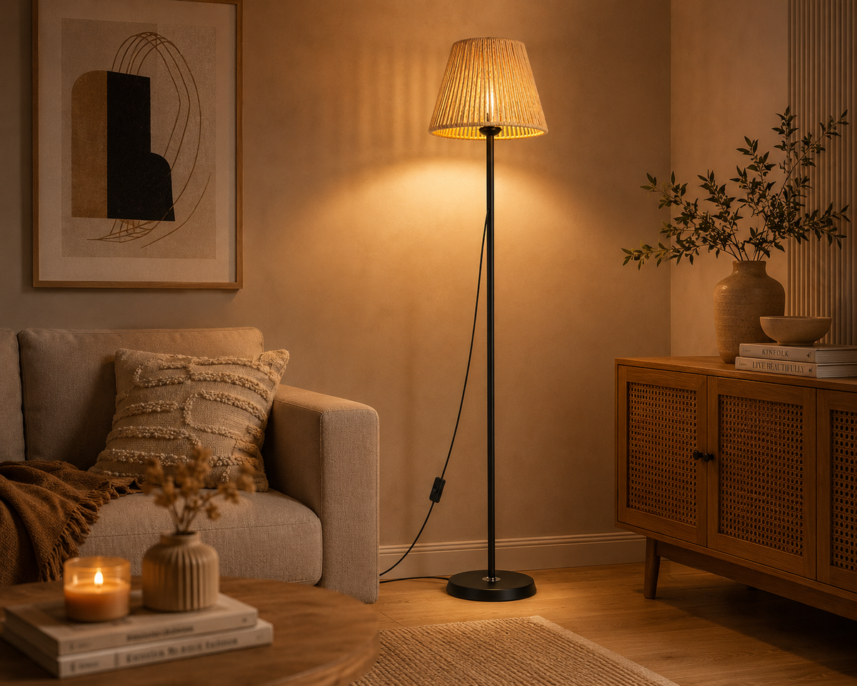 Lampadaire pliable — base lestée, E27