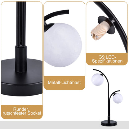 Lampe de chevet Duo — Deux globes en verre