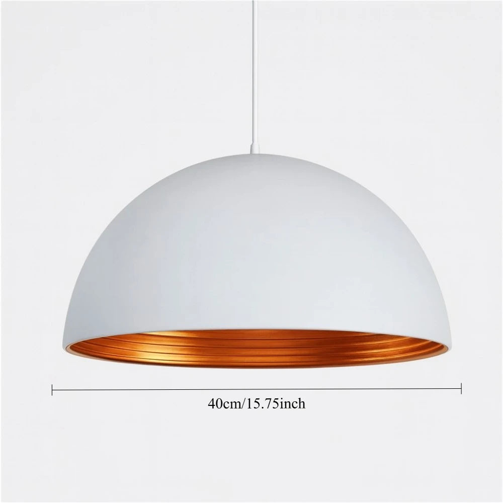Suspension dôme en métal — Ø 40 cm, style industriel