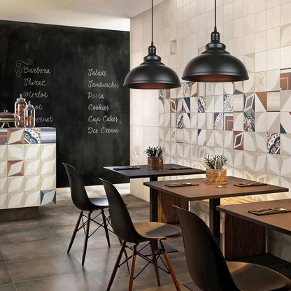 Suspension industrielle en métal — style vintage, E27