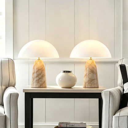 Lampe de chevet champignon — métal, 2 × E14