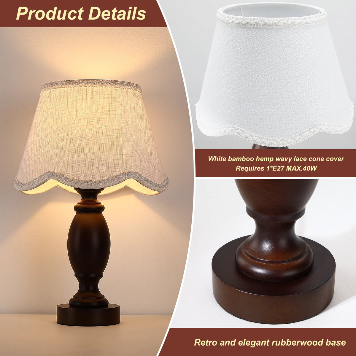 Lampe de chevet Bois Naturel