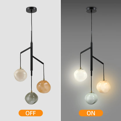 Suspension 3 globes en verre — Ø 40 cm
