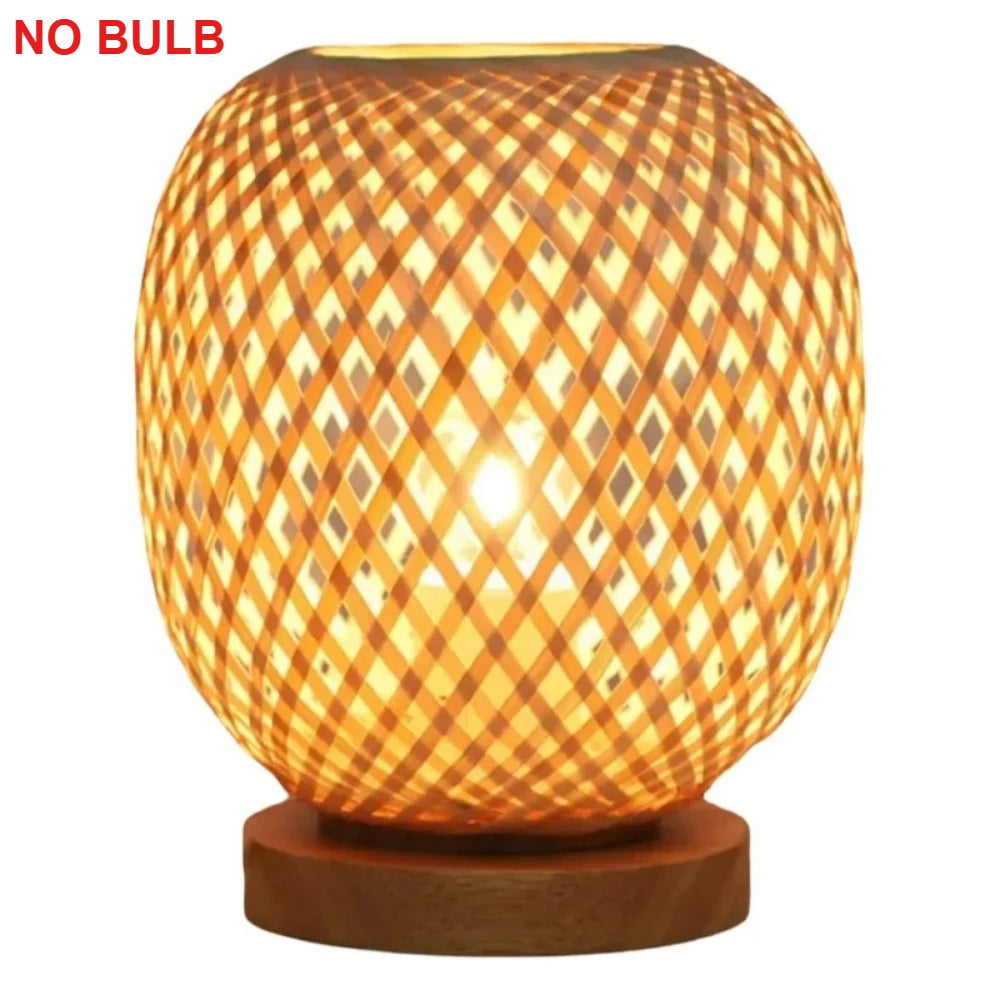 Bambou tressé à la main — pour lampe à poser