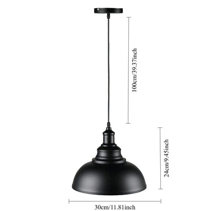 Suspension industrielle en métal — style vintage, E27