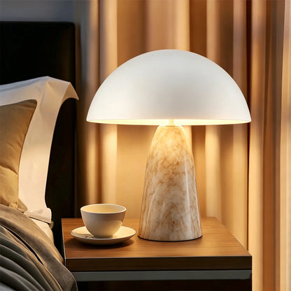 Lampe de chevet champignon — métal, 2 × E14
