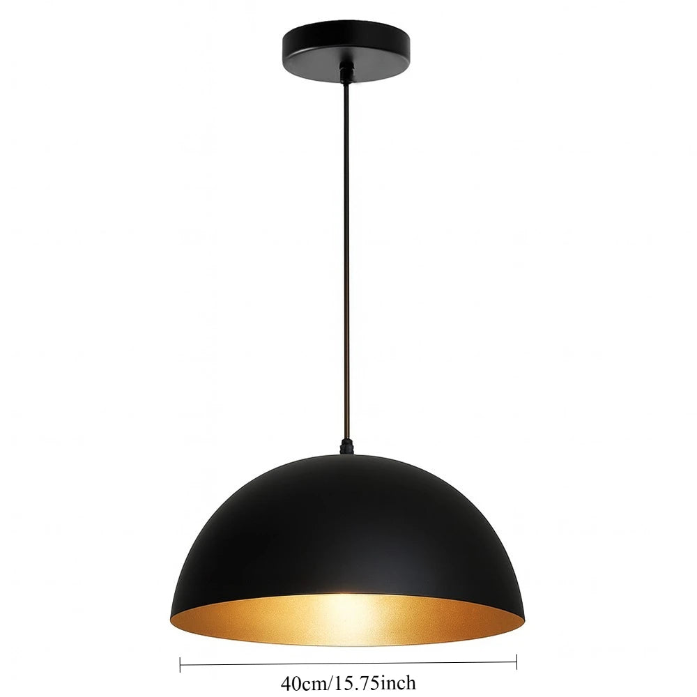 Suspension dôme en métal — Ø 40 cm, style industriel