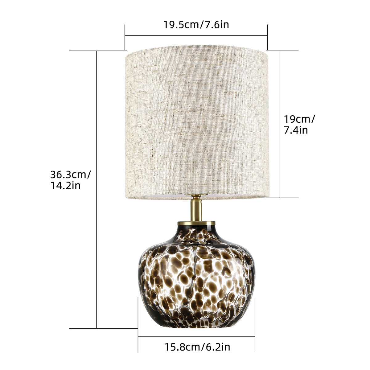 Lampe de chevet Cylindre — Bois et tissu