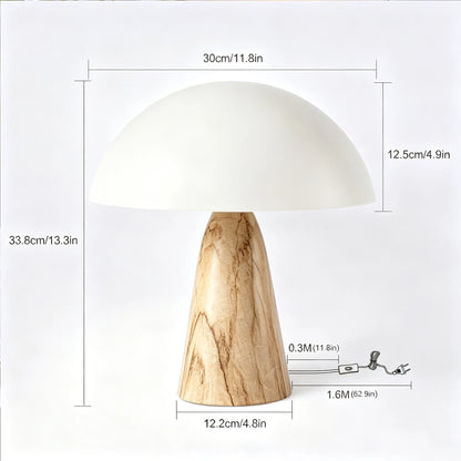 Lampe de chevet champignon — métal, 2 × E14