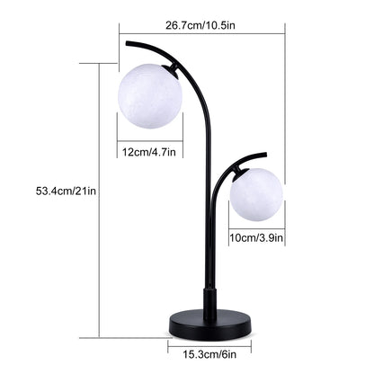 Lampe de chevet Duo — Deux globes en verre
