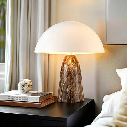Lampe de chevet champignon — métal, 2 × E14