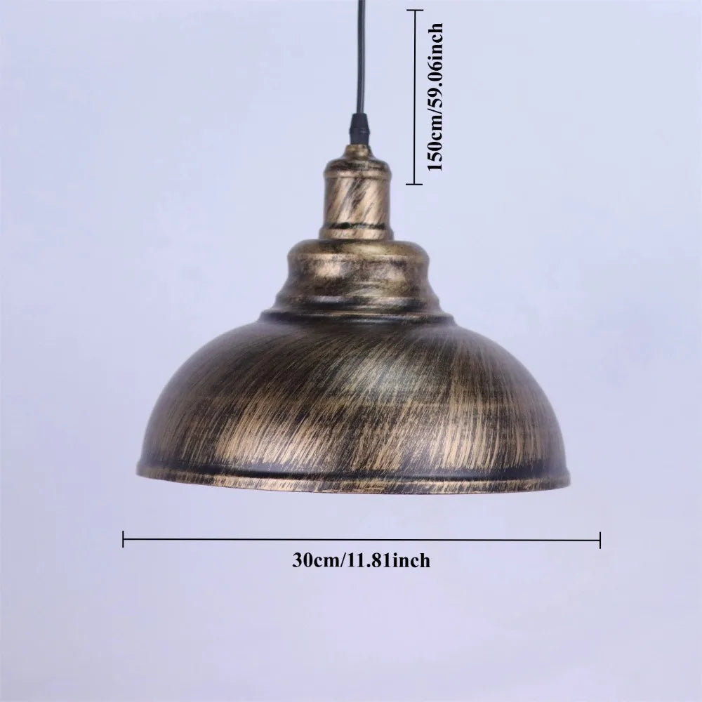 Suspension industrielle en métal — style vintage, E27