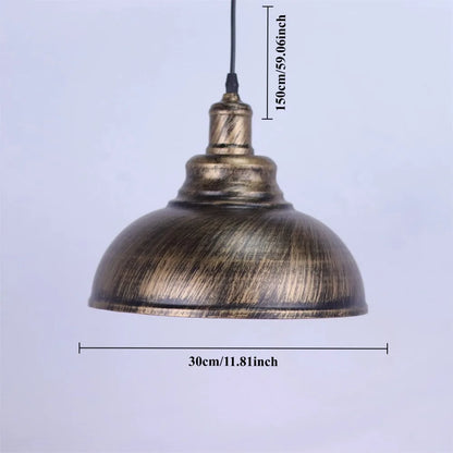 Suspension industrielle en métal — style vintage, E27