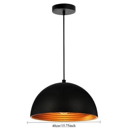 Suspension dôme en métal — Ø 40 cm, style industriel