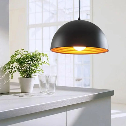 Suspension dôme en métal — Ø 40 cm, style industriel