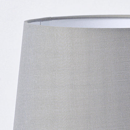 Lampe à poser en métal — abat-jour en lin blanc