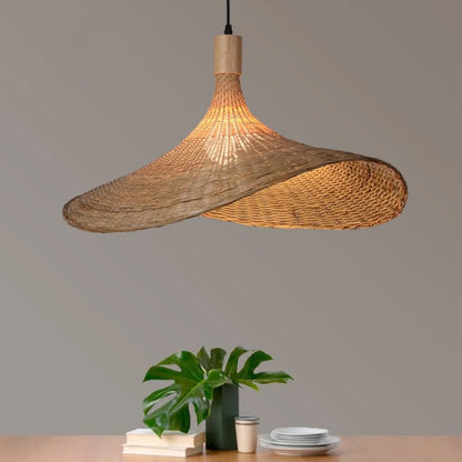 Suspension chapeau en bambou tressé — 30 ou 50 cm