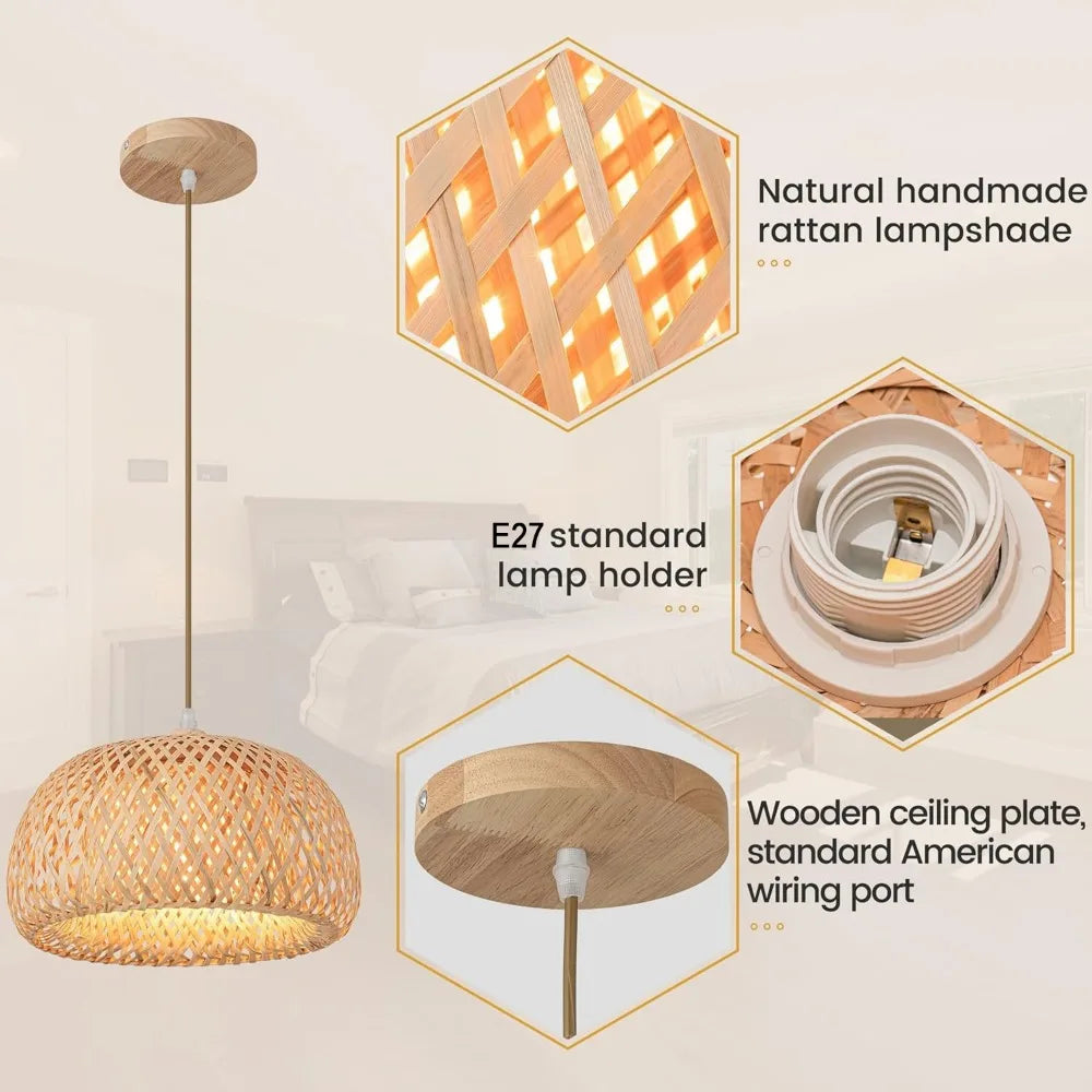 Suspension Panier — Bambou tressé