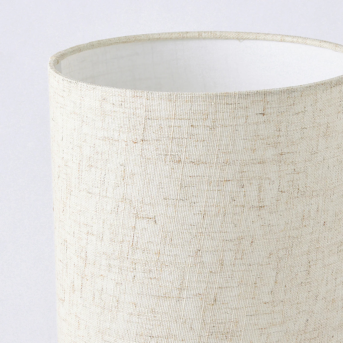 Lampe de chevet en lin naturel — abat-jour cylindrique