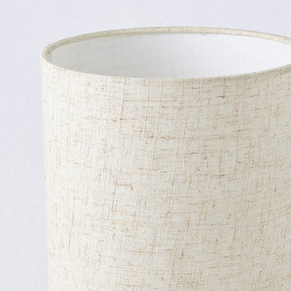 Lampe de chevet en lin naturel — abat-jour cylindrique