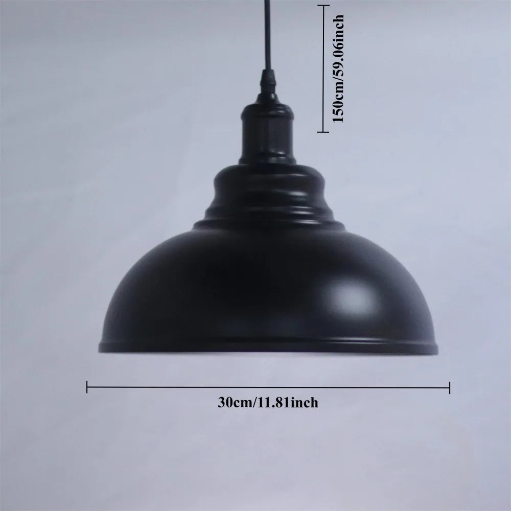 Suspension industrielle en métal — style vintage, E27