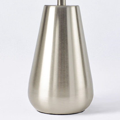 Lampe à poser en métal — abat-jour en lin blanc