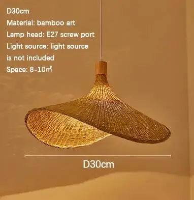 Suspension chapeau en bambou tressé — 30 ou 50 cm