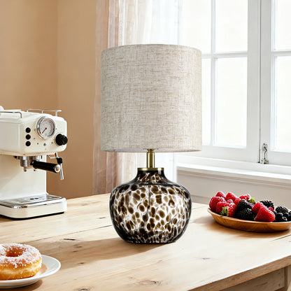 Lampe de chevet Cylindre — Bois et tissu