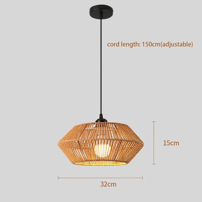 Abat-jour tressé pour suspension, 32 cm