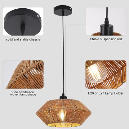 Abat-jour tressé pour suspension — 32 cm