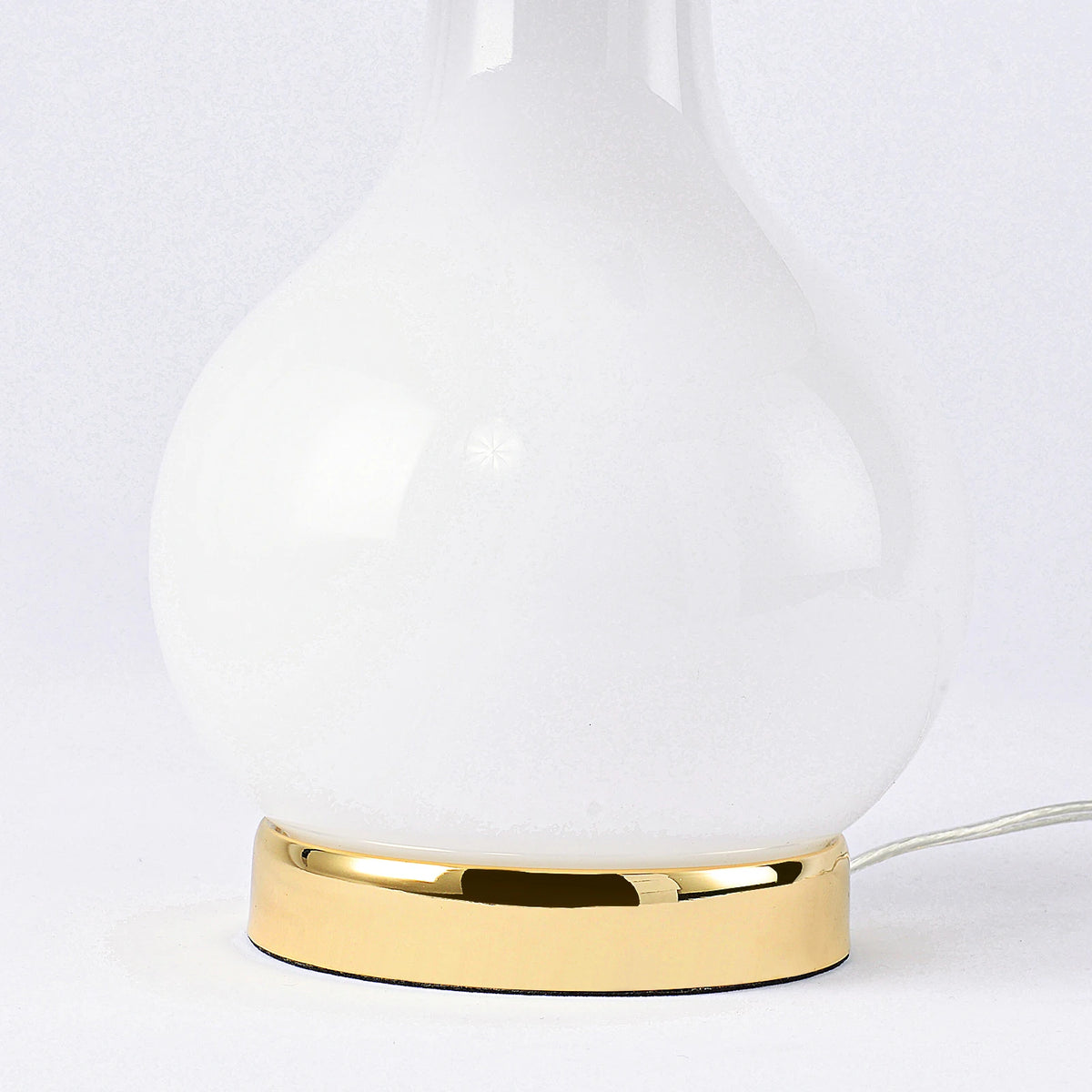 Lampe de chevet en verre — abat-jour tissu floral