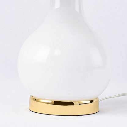 Lampe de chevet en verre — abat-jour tissu floral