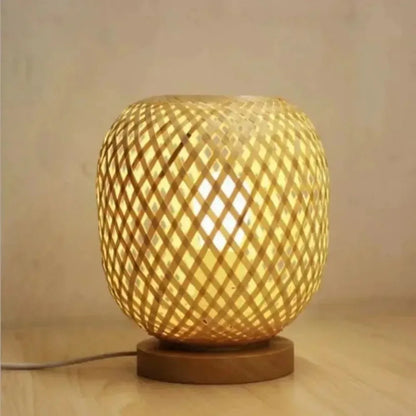 Bambou tressé à la main — pour lampe à poser