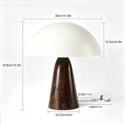 Lampe de chevet champignon — métal, 2 × E14