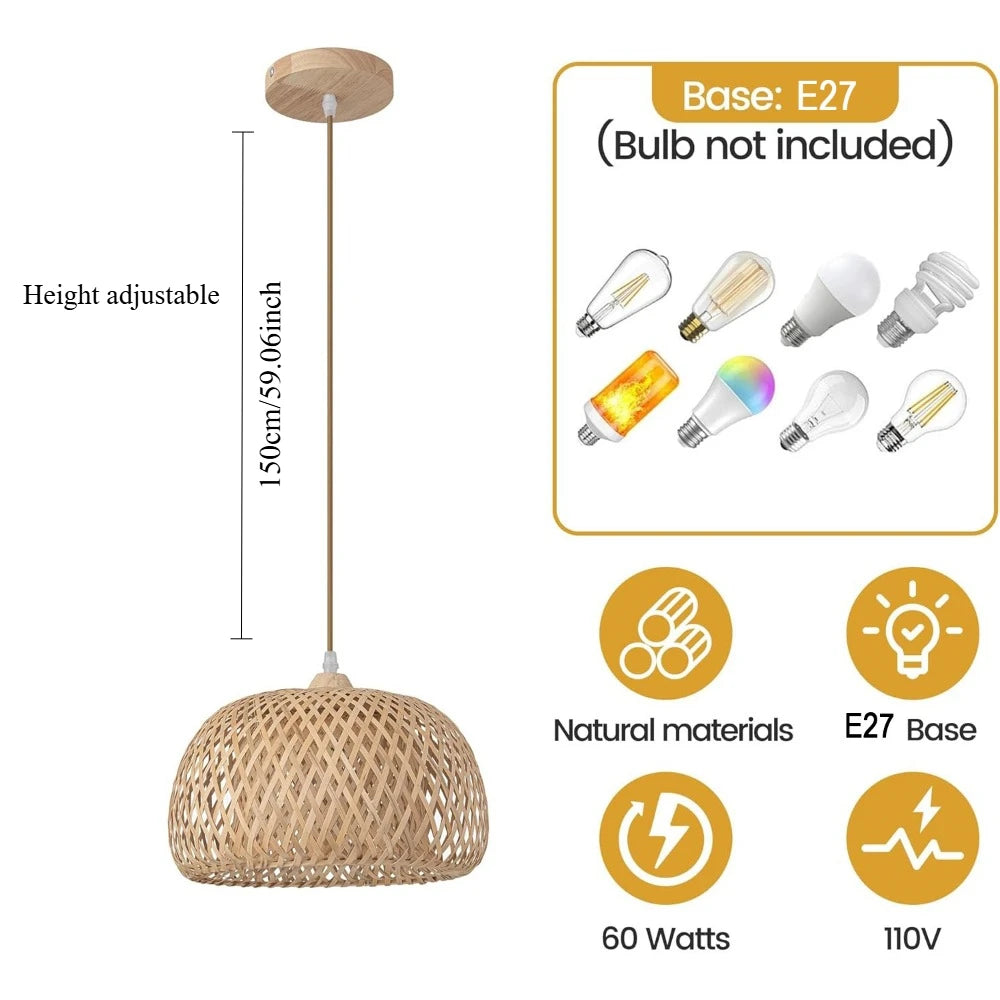Suspension Panier — Bambou tressé