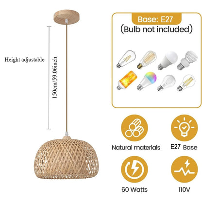 Suspension Panier — Bambou tressé