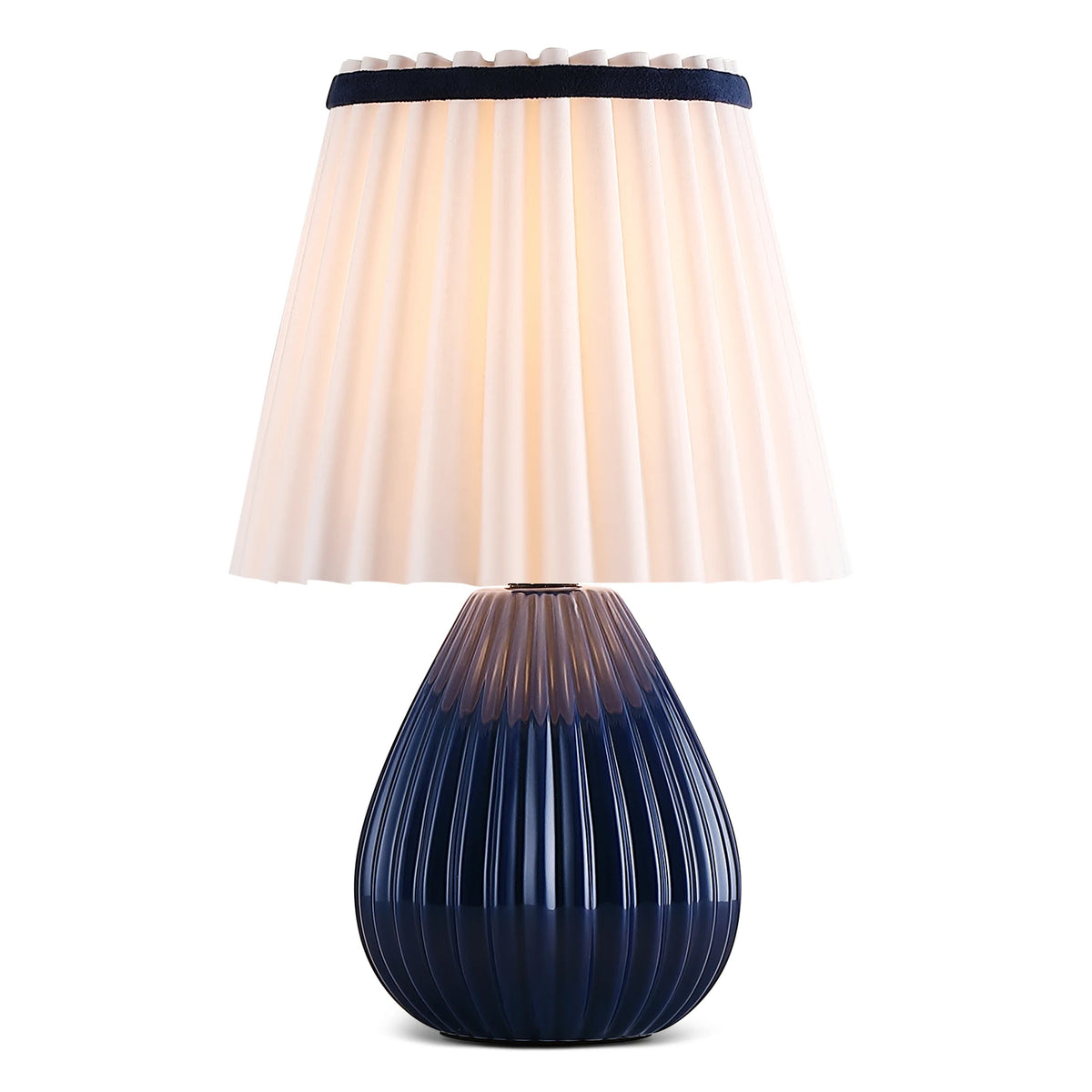Lampe de chevet en céramique avec abat-jour blanc